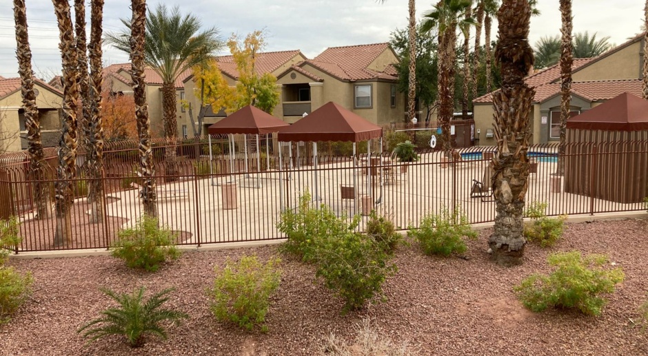 Gated community just minutes south of the strip, 2br/2bath, 2nd floor condo.