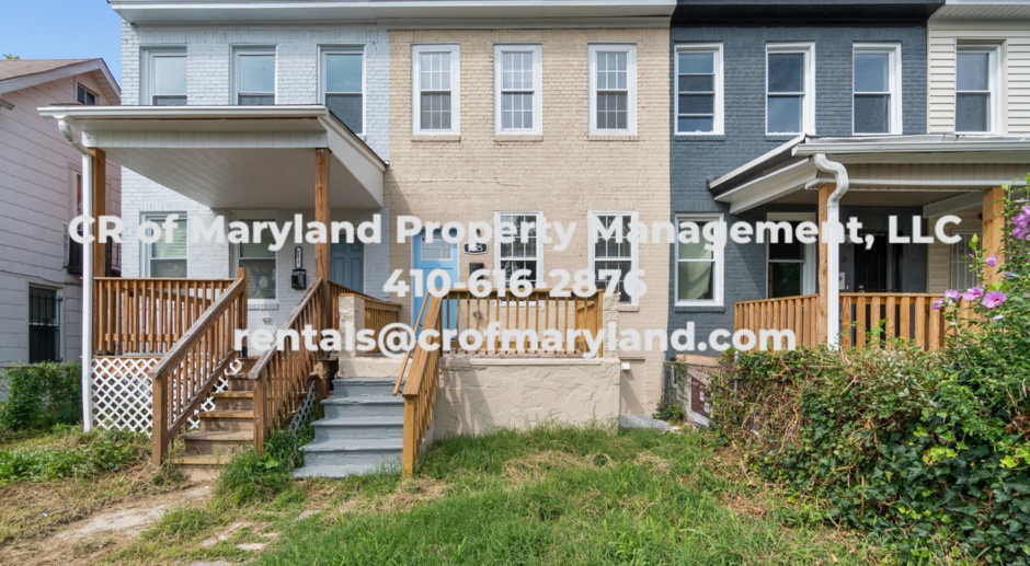 3 Bedroom- Baltimore City.$1000 off move in special .Only Accepting Waitlist Applications.