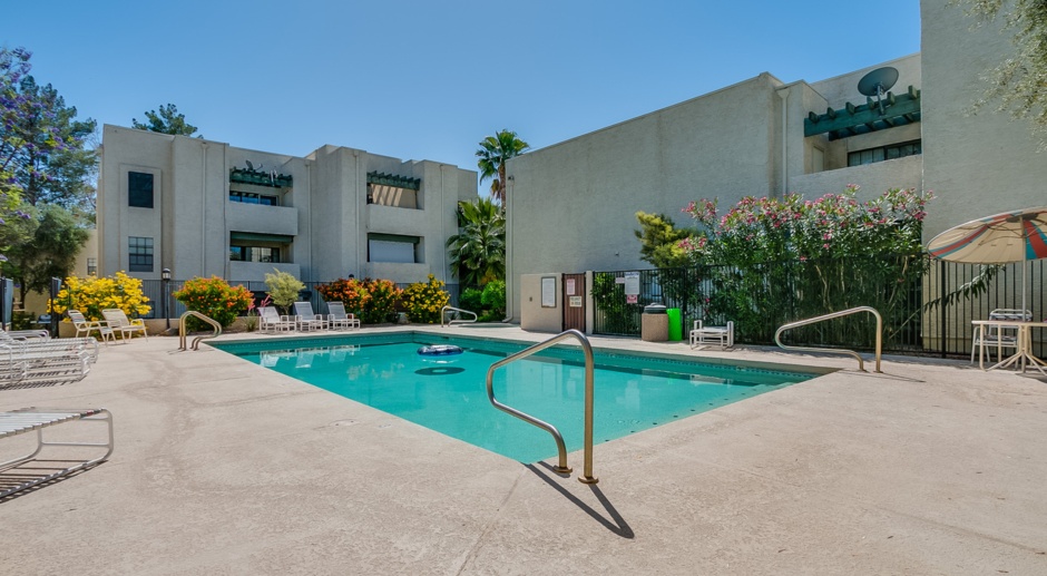 Gorgeous Furnished Remodeled 2 Bedroom + 2 Bathroom + 2 Parking Spaces + Community Pool/Spa Condo in La Casa De La Fuente in Scottsdale