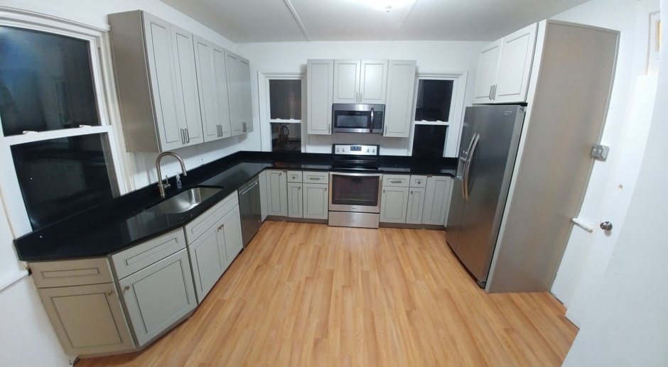 Large 3 bedroom, 2 bathroom freshly renovated house with stainless steel appliances!!