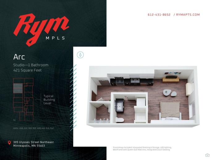 Welcome to Rym! Brand New Furnished Studios in Minneapolis!