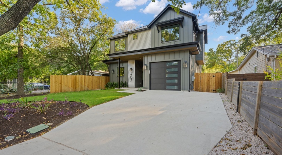 AVAILABLE: Brand new luxury home off South Congress - Designer Finishes - Fenced Yard