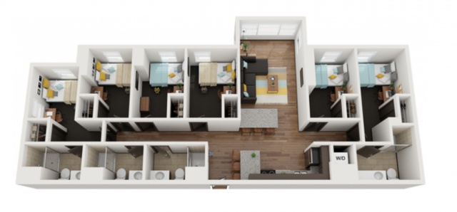 Landmark Apartments - Sublet 1 BR in 6 BR apt