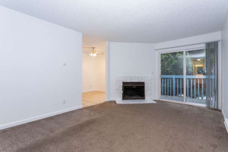 Spacious One Bedroom with Fireplace!  Free Parking!  