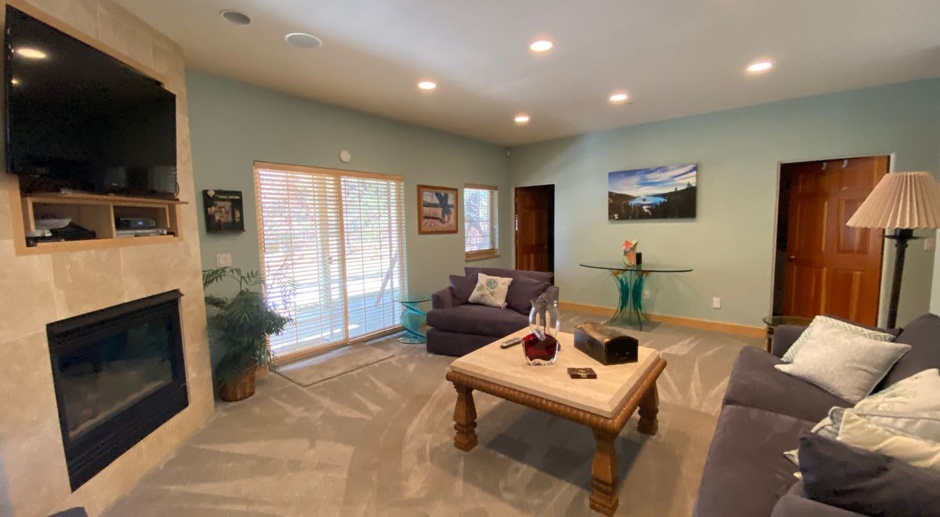 Gorgeous furnished 3 Bedroom w Garage in Gated Community!  Next door to Lake Tahoe School.