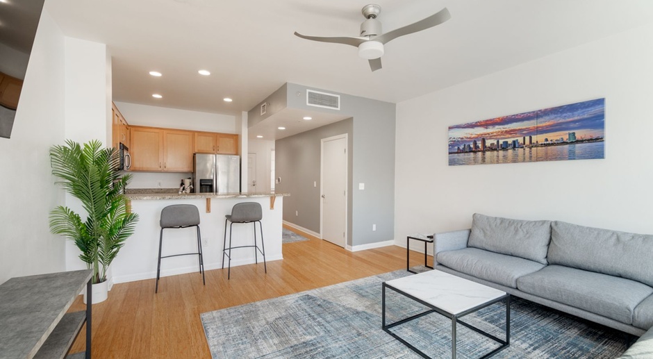 Fully Furnished Corporate, Vacation, Long-Term Gaslamp Quarter 2 Bedroom Townhome, Available April 10th!